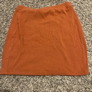 Burnt orange mini skirt